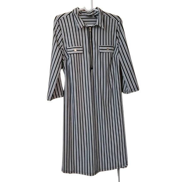 Mlle Gabrielle Dresses & Skirts - White and Black line Mixi Dress